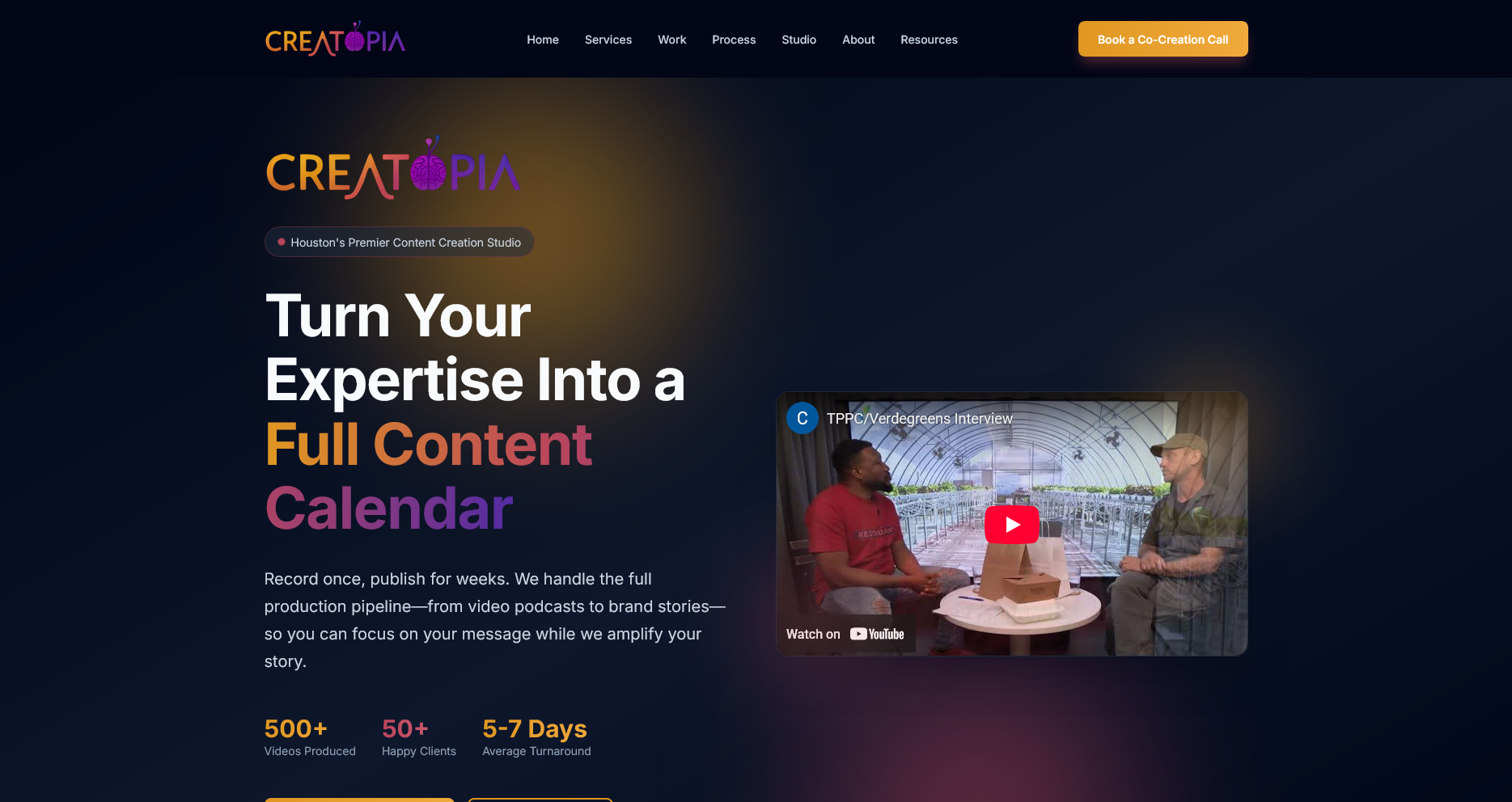Creatopia Inc - Creative Agency Website